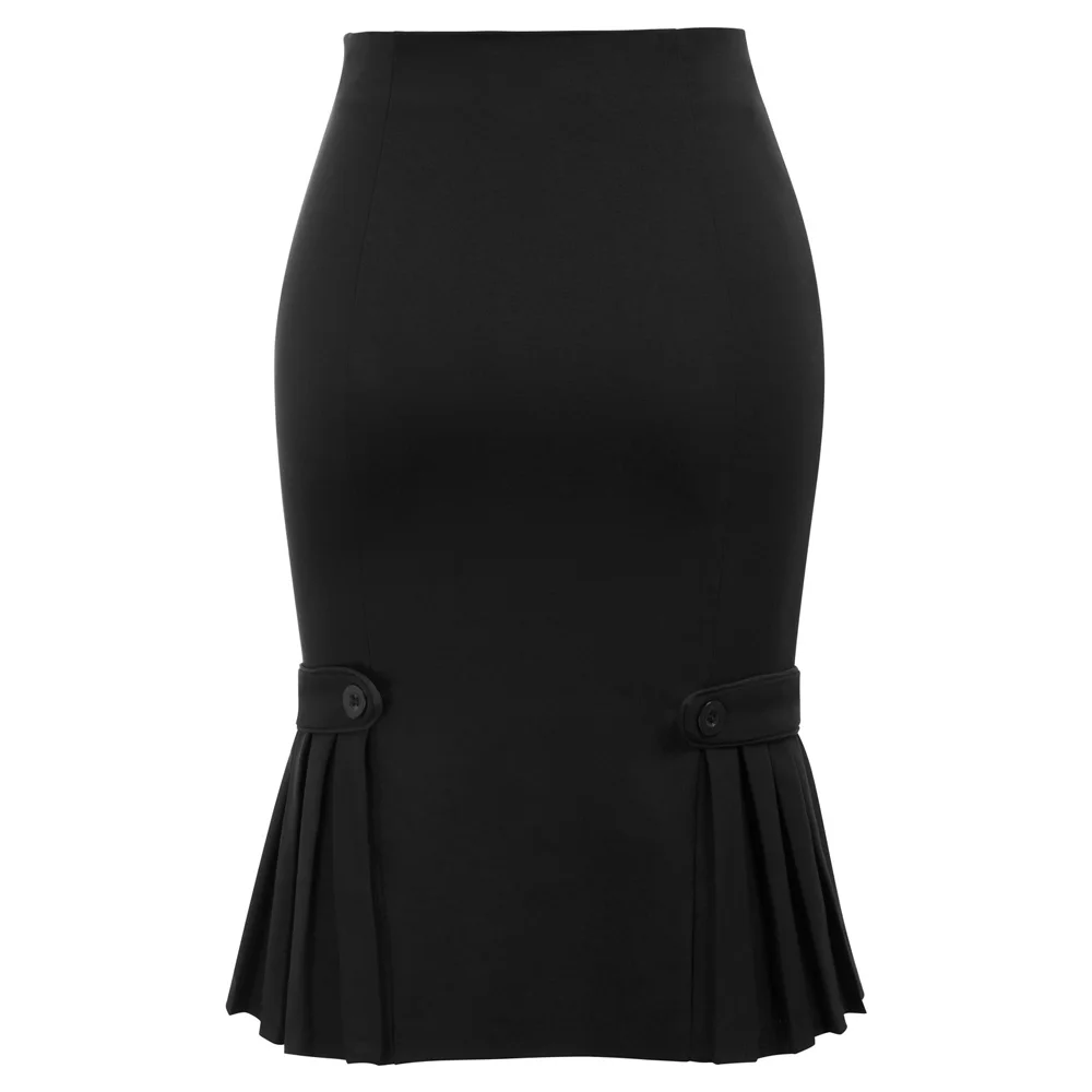 Ретро женские вечерние Bodycon юбка-карандаш стрейч женские миди вечерние офисные юбки