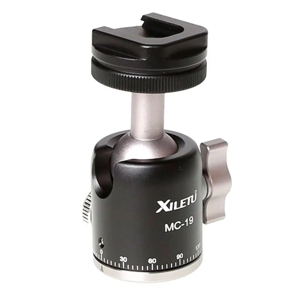 MC-19Aluminum мини шаровая Головка w 1/4 ''винт и Холодный башмак адаптер для телефона Штатив СВЕТОДИОДНЫЙ светильник видео монитор Поворотный на DSLR камеры - Цвет: MC-19