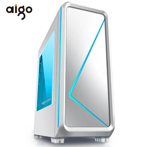 Aigo настольный компьютерный чехол Корпус ПК Atx Micro Atx игровой домашний Офисный Компьютерный чехол USB3.0 HD аудио компьютерный чехол Boitier Pc - Цвет: white computer case