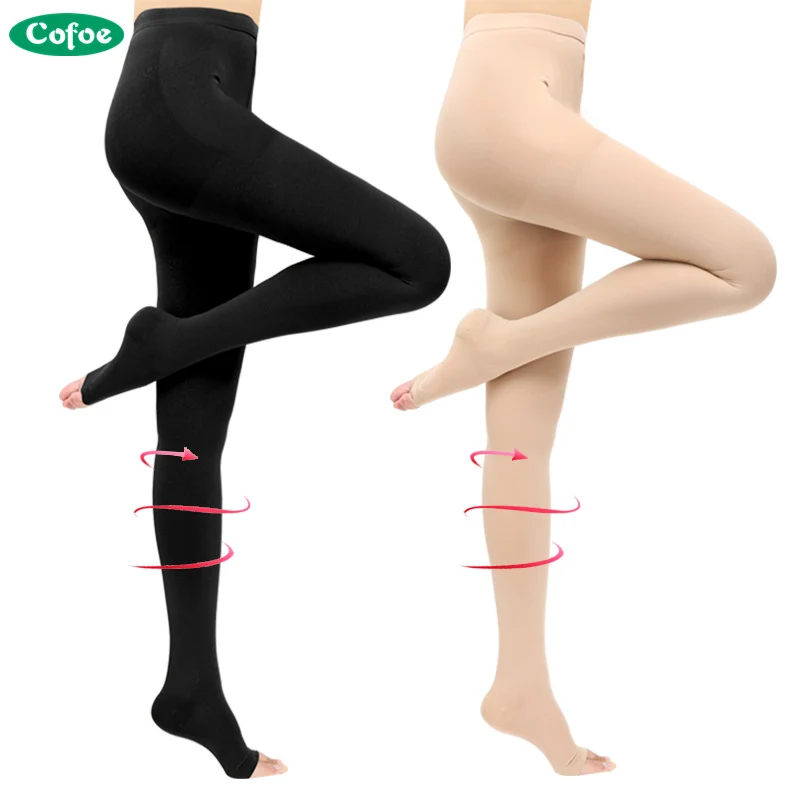 Cofoe Level 3 Pantyhose Medical Varicose Veins Sock 34 46mmHg Pressure