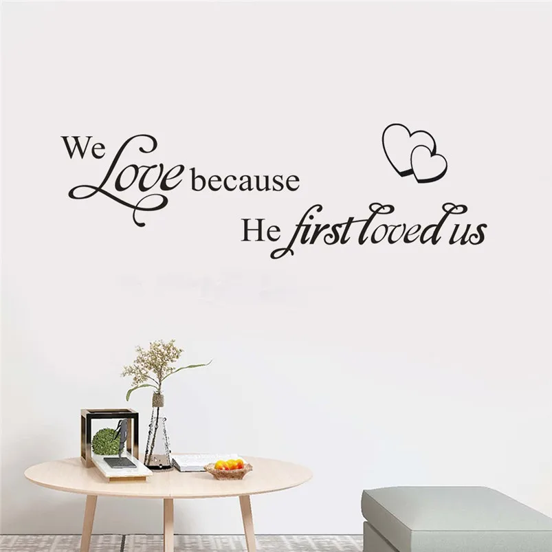 Letter Wall Sticker Removable Art Wall Sticker DIY Home Room Decor PVC Black Wall Sticker 72cm x 24cm Home Decoration 40AP901