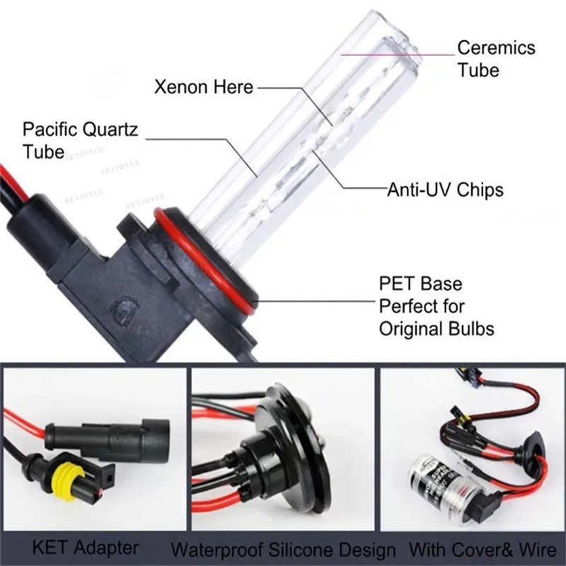 Super Canbus 55W Xenon 9012 HID Headlight Kit Canbus Error Canceller Digital Ballast 4300K 8000K 6000K 9012 Car Light Xenon Kit (1)