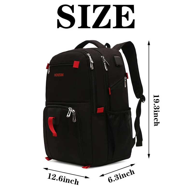 17 Inch Laptop Swiss Backpack For Men USB Charging Anti Theft Multifunction Large Capacity Rucksack Outdoor Sports Women Bags