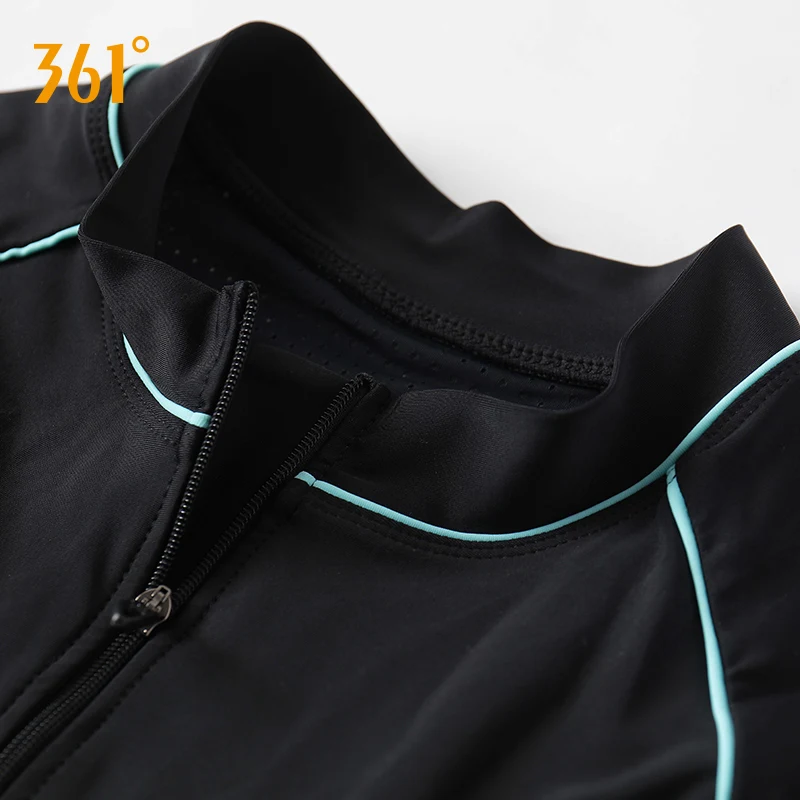 361 Women Triangle Sexy Swimsuit Black One Piece Push Up Swimwear Professional Sports Long Sleeve Pool Bathing Suit for Women