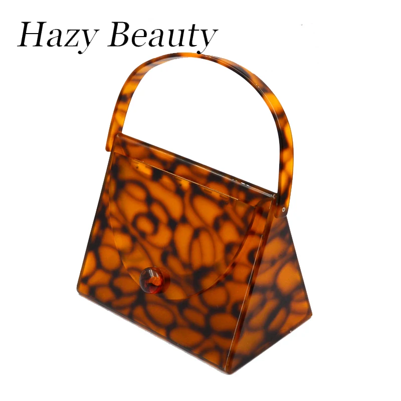 

Hazy beauty leopard plastic women handbag super chic lady bag high fashion girls wristle bag clasp open boutique hot sell B152
