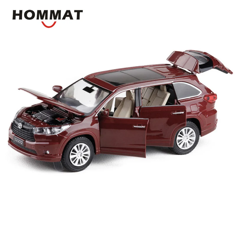 Hommate моделирование 1:32 Toyota Highlander SUV внедорожный автомобиль сплав литая модель