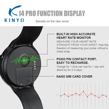 

I4 PRO function display sports Watches Heart Rate Monitor Smart watch message reminder Man woman watch with GPS WIFI 3G network