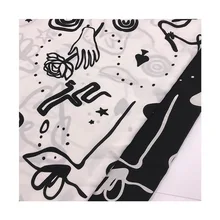 Новая абстрактная печатная ткань, тканая незаметная однотонная атласная шифоновая ткань, Весенняя и летняя одежда, рубашка, текстильный материал