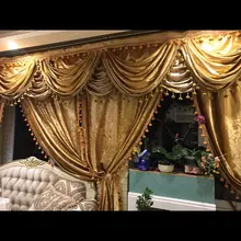 Вышитый бисером занавес Подзор Cortinas шторы панелей окна лечении dodechedron готовой продукции 225x235 см