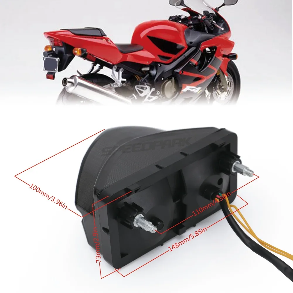 SPEEDPARK мотоциклетные задние светильник задний стоп-сигналы поворота Интегрированный Светодиодный светильник для HONDA CBR600 F4I CBR-600 2001-2003