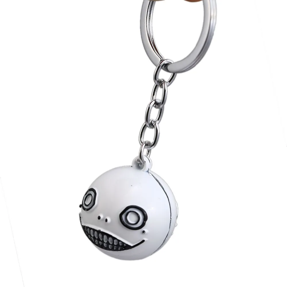 J Store брелок для ключей с игрой NieR Automata силиконовым твердым лицом и белым шариком