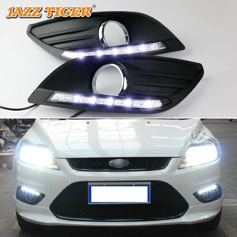 JAZZ TIGER Auto Off Function Waterproof 12V Car LED DRL font b Lamp b font LED
