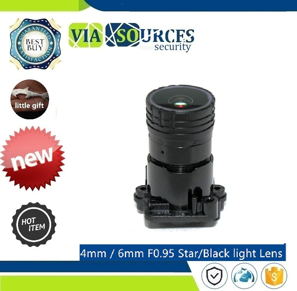 

Star light and black light Fixed lens for Security Camera, MTV-2MPF0.95,2MP 1/2.7" Aperture F0.95 4mm or 6mm cctv camera lens