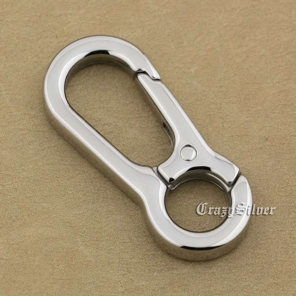 Huge Heavy 316L Stainless Steel Mens Biker Punk Clasp For KeyChian