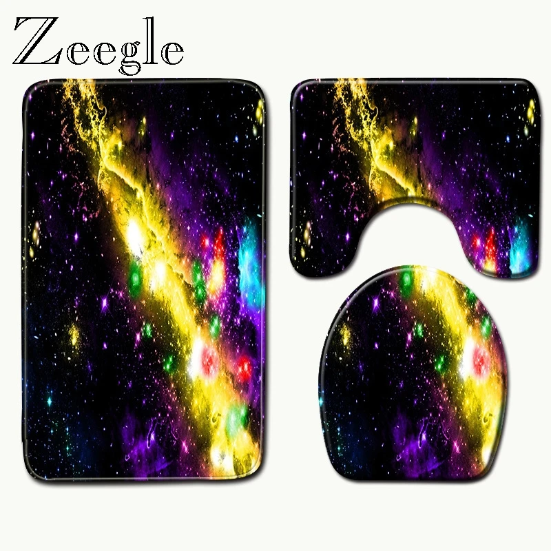 Zeegle 3 шт. коврик для ванной комнаты бытовой нескользящий коврик крышка для унитаза аксессуары для ванной комнаты Набор ковриков для ванны коврики из микрофибры