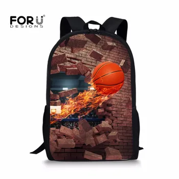 

FORUDESIGNS Children School Bag for Boys Foot Ball 3D Printing Schoolbag Preppy Style Student Satchel Rucksack Mochila Infantil