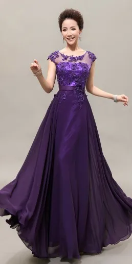 

2017 new arrival stock plus size high school 8 grade college graduation dresses beautiful elegant purple long chiffon lace sexy