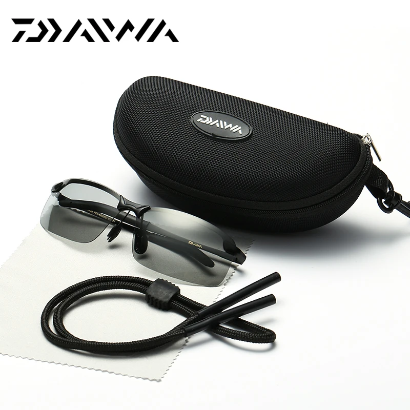 Óculos de Sol dos Homens Óculos de Sol Esportes ao ar Liga Marca Daiwa Pesca Livre Ciclismo Escalada hd Acessórios Resina Objetivo Polarizada