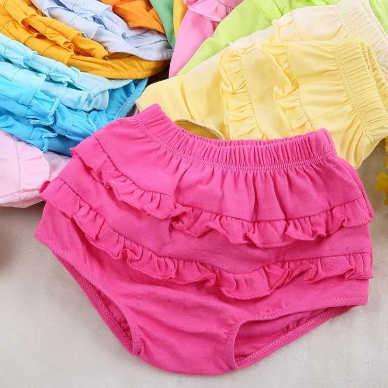 Baby Shorts Lace Pants Boys and Girls Boxers Summer Soft and Thin Pants Stripes Solid Colors