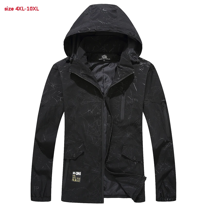 

New aarival fashion super large Loose Men Coat Winter with hood mens Jackets Casual Zipper Plus Size 4XL 5XL 6XL 7XL 8XL 9XL