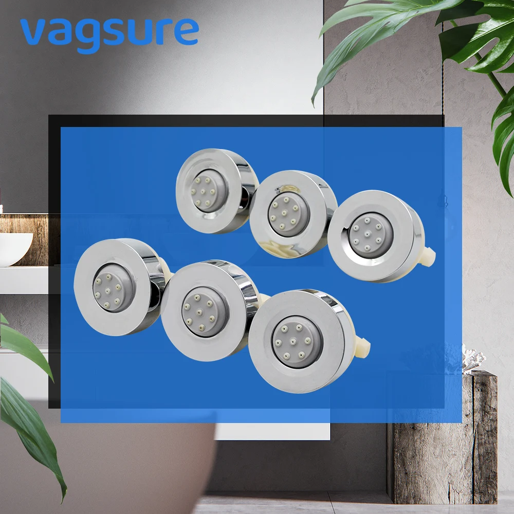 

New ABS Material Quality Shower Back Massage Jets Chromed 7 holes Spray Nozzles For Shower Cabin Accessories 6pcs/Lot