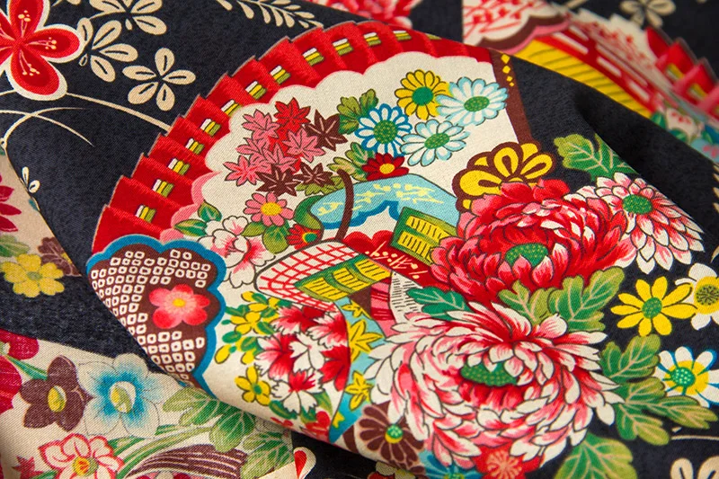 Японское кимоно kokka полуметровая хлопковая ткань для шитья|cotton fabric|fabric forfabric for