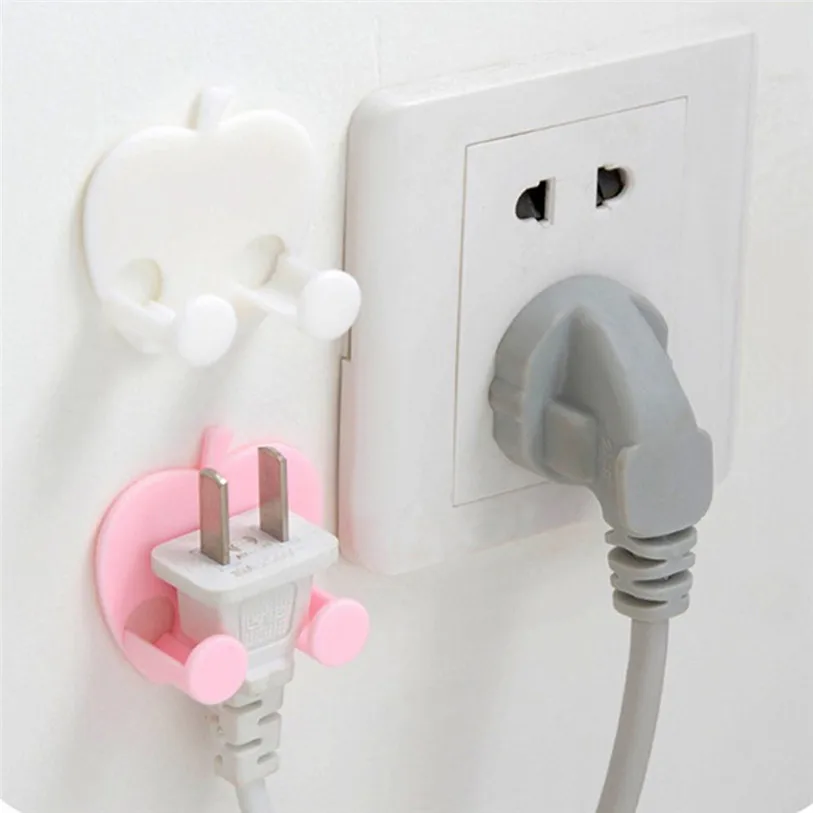 

Multifunction Finishing Plug Holder Sticky Hooks 1 PC Durable Removable Plastic Home Storage Rack Kitchen Applies Wholsale 30M23