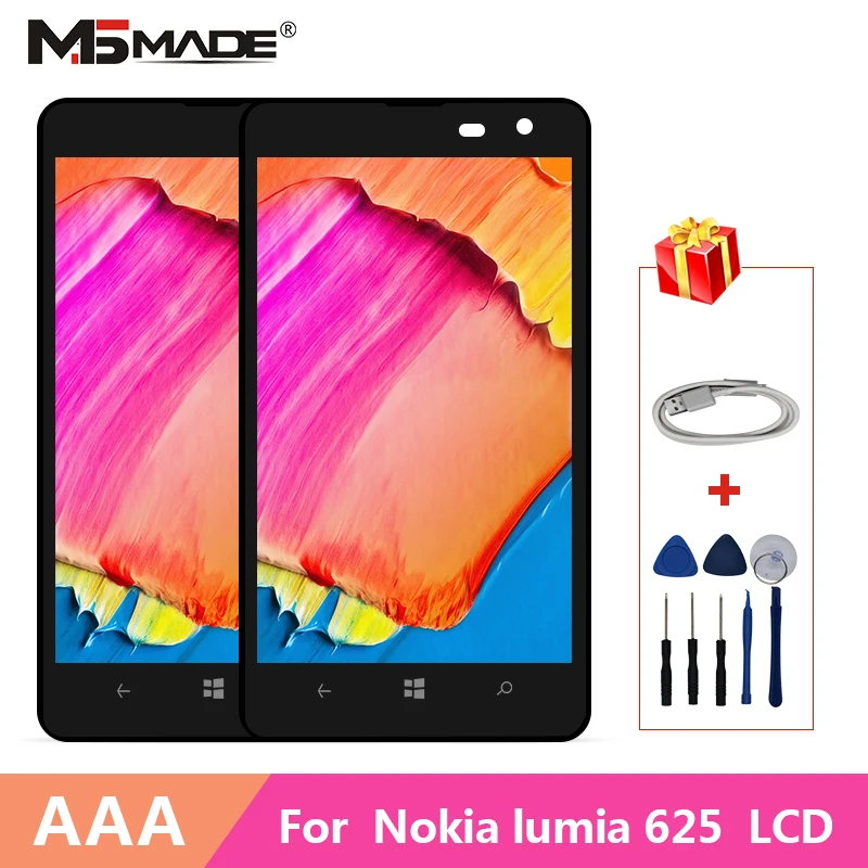 

Original For Microsoft Nokia Lumia 625 RM-941 RM-943 LCD Display Touch Screen Digitizer With Frame Assembly Parts Free Shipping