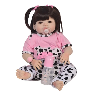 

Reborn Real baby Newborn Dolls Lifelike Reborn Dolls toys Babies Full Body Silicone Vinyl Bebe gift reborn bonecas menina 57cm