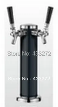 

Double taps Chrome,beer tower Draft Beer Tower black