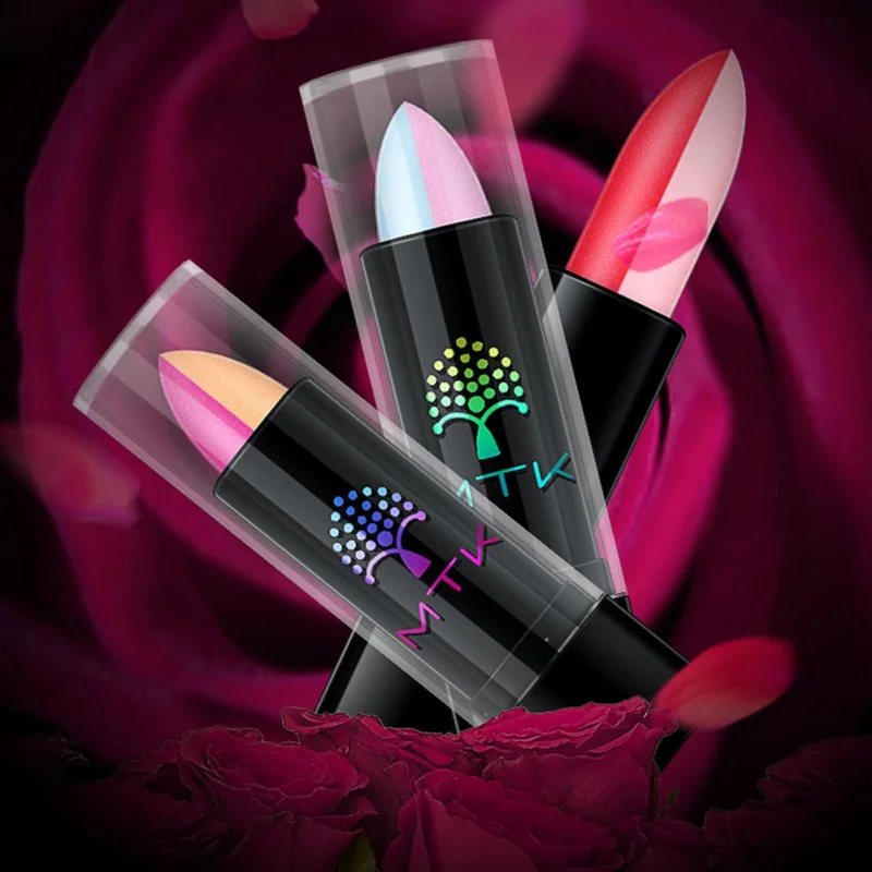 

6 Colors Natural Temperature Change Color Red Lip Stick Blam Transparent Magic Jelly Waterproof Lipsticks Moisture Lipstick