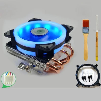 Ультра Процессор кулер Медь трубы радиатора HTPC ITX материнской плате компьютера чехол proccesor кулер вентилятор охлаждения для Intel LGA1156 1151 1150 775 AM3 AM4