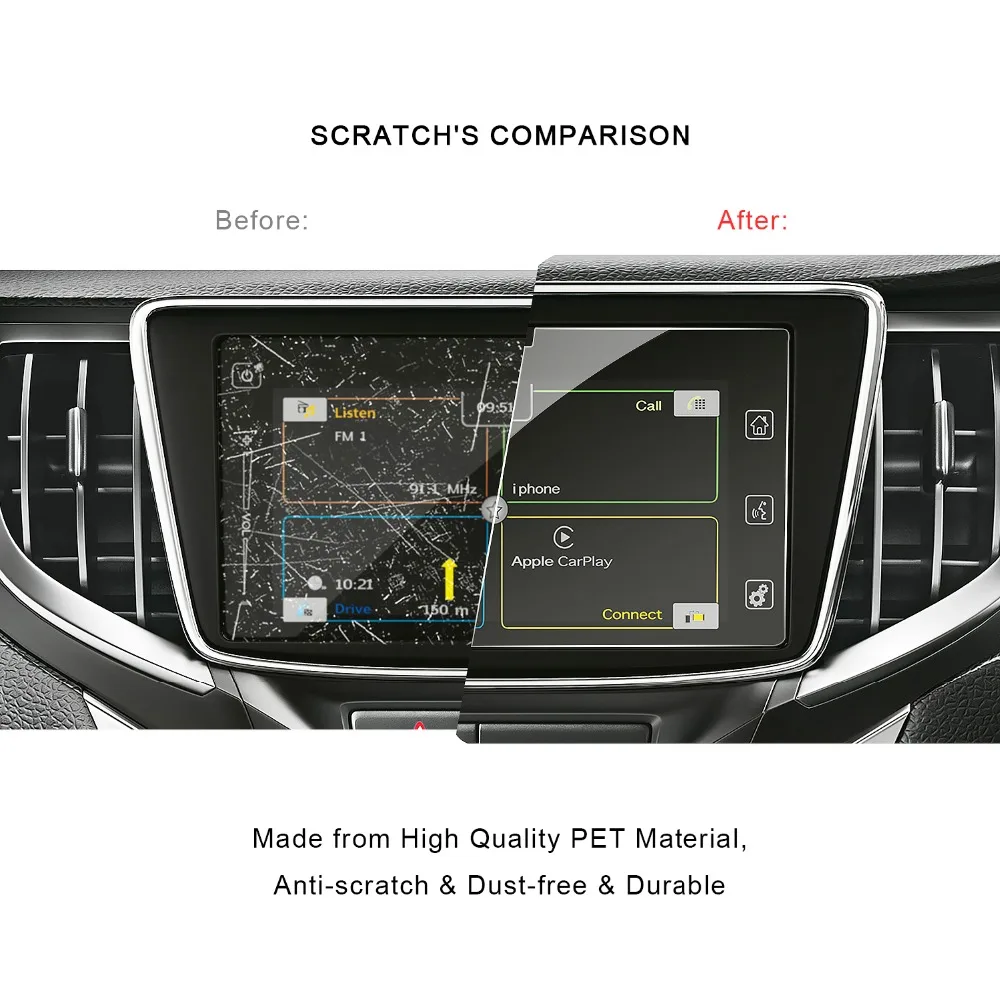 RUIYA 2 пакеты PET Защита экрана для Maruti Suzuki Baleno 7-дюймовый gps-навигации экран, невидимый прозрачный чехол