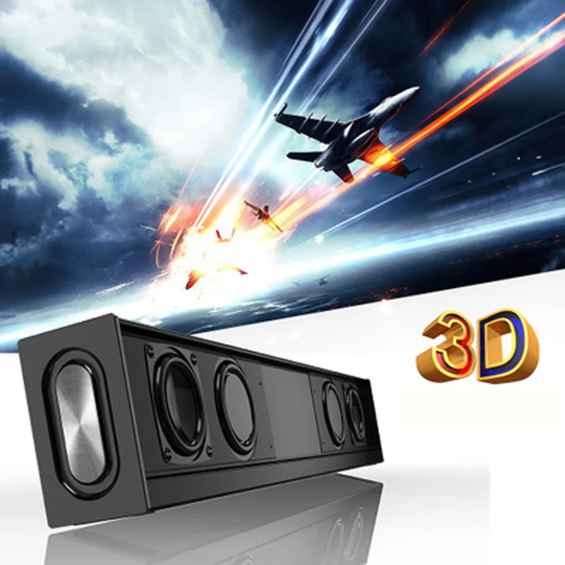 

20W 4500 mAh Sound Bar Hifi speaker Wireless Subwoofer Portable Column Bluetooth Speaker with FM Radio TF AUX for TV Computer