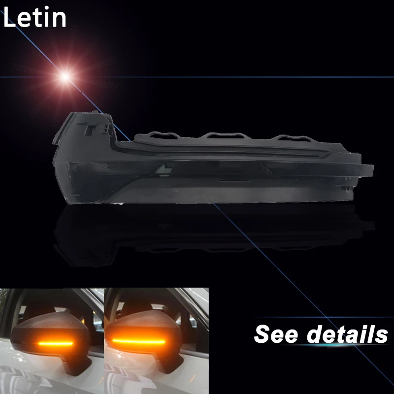 

Letin rearview Side Mirror Dynamic blinker Flowing LED Turn Signal indicator Light For Audi A3 S3 2013 2014 2015 2016 2017 2018