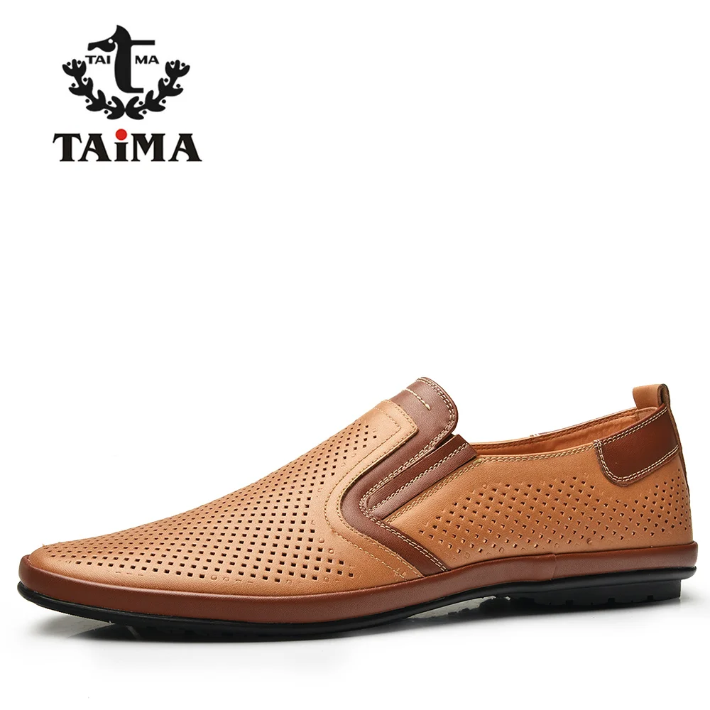 TAIMA New season Design Color Black Orange Beige Collection Men Loafers Comfortable Men Flats Shoes #995301