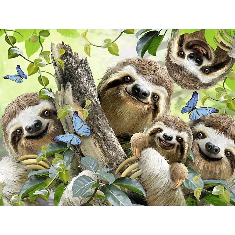 

5D DIY Diamond Painting animals pattern Crystal Diamond embroidery Cross Stitch Sloth picture Needlework Home Decoration WHLXJ