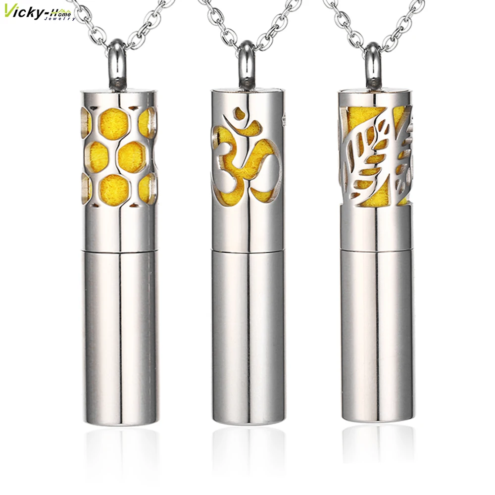 

Women Romanda Diffuser Necklace with Dispenser and Container Stainless Steel Aromatherapy Essential Oil Diffuser Pendant Locket