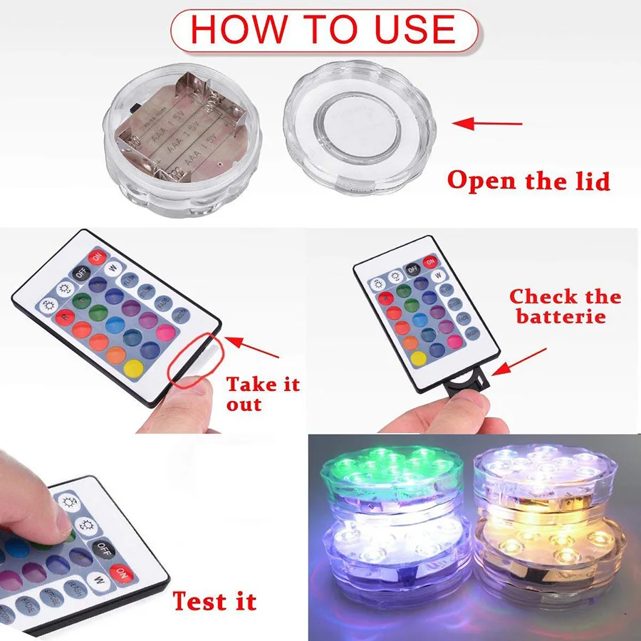 Submersible LED Light with Remote