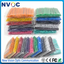 3600 шт./лот, OD2.5* 1,2*60 мм 12 цветов волоконно-оптические сплавные защитные рукава, 12 красочных термоусадочных волоконных защитных втулок