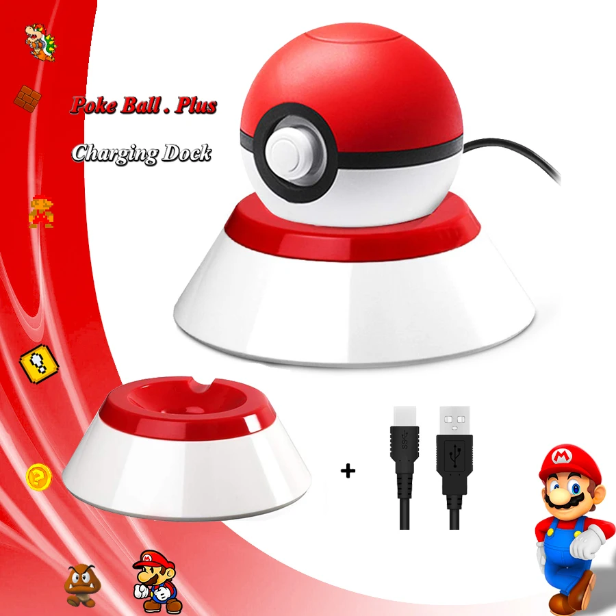 

Nintend Switch Accessories Poke Ball Plus Charger Charging Dock Staion Poke Mon PokeBall Plus Controller Travel Nintendoswitch