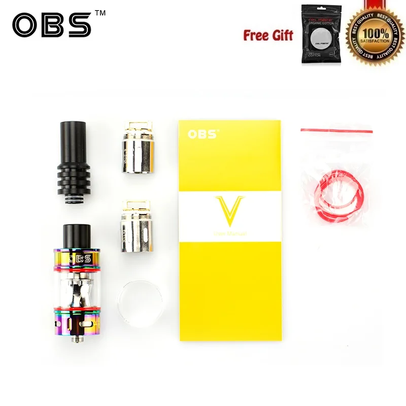 

Original OBS V Tank 6ml OBS Vape Tanks Side Filling 5.2ml E Cigarette Atomizer Diameter 26mm V4 V8 V12 OCC Coil Vs Smok tfv8