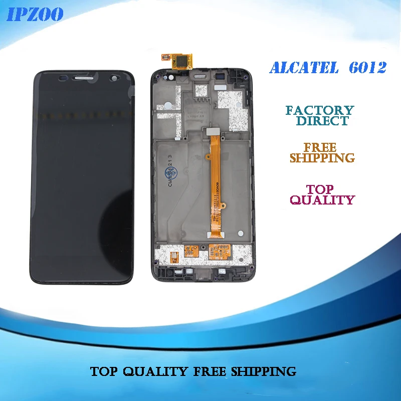 Для Alcatel One Touch Idol mini 6012 OT6012 6012D 6012W ЖК дисплей + сенсорный дигитайзер с рамкой|Экраны