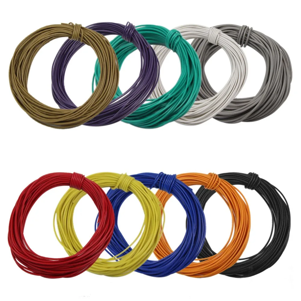 Evemodel 100 mtr 1 0 AMP 26AWG цветная Многожильная проволока для оборудования (1 рулон) DX012