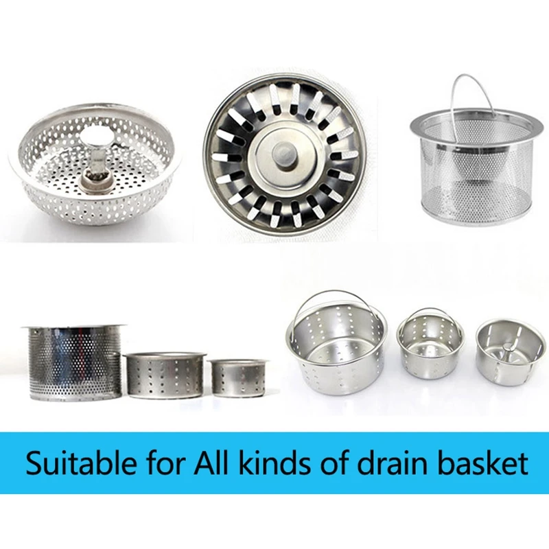 100PCS fine mesh Kitchen tools sink strainer magic Filter basket Sewer Drain Hair Colanders Strainers sieve Bathroom accessories