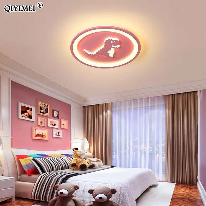 

Cartoon Led Chandelier Lights Princess Boys Bedroom Dimmable Iron Lamp Fixture Modern Kid Children Girls' Room Lampadari Lustres