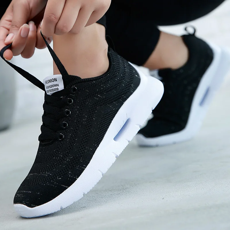 

Hemmyi Lightweight Sneakers Women 2018 Autumn New Cotton Fabric Fashion Tenis Feminino Casual Solid Black Gray Pink Basket Femme