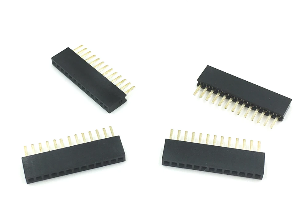 

10pcs 1.27mm Female Header,0.05" Female Socket, 1x2p/3/4/5/6/7/8/9/10/20/40/50p Single row,Straight, PH4.3,Breadboard female pin