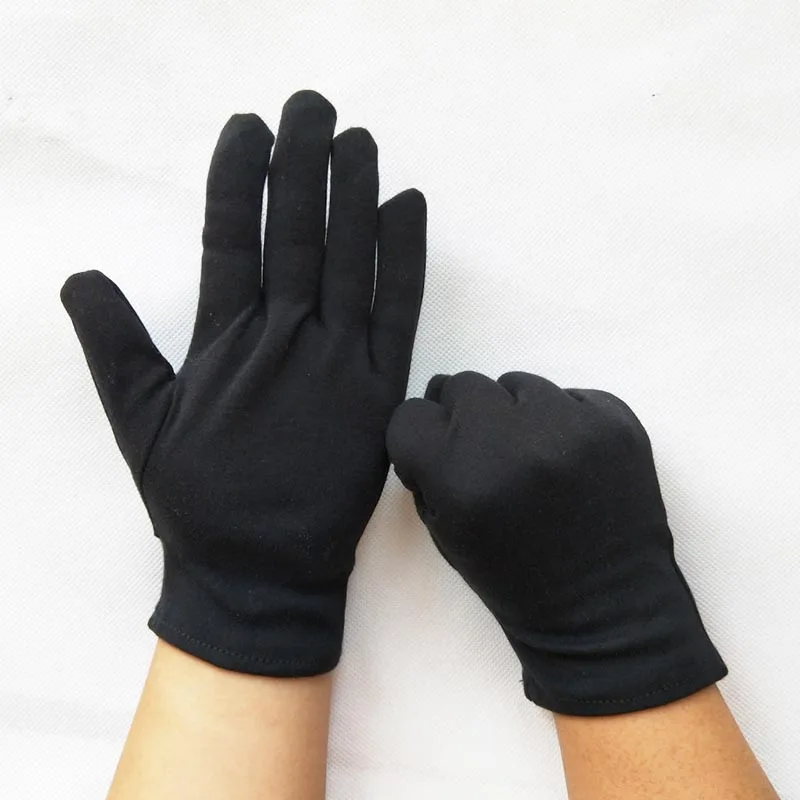 KopiLova, 12 пар, тонкие черные хлопковые этикеты, для приема, парада, выступлений, перчатки, рабочие перчатки,, защитные перчатки