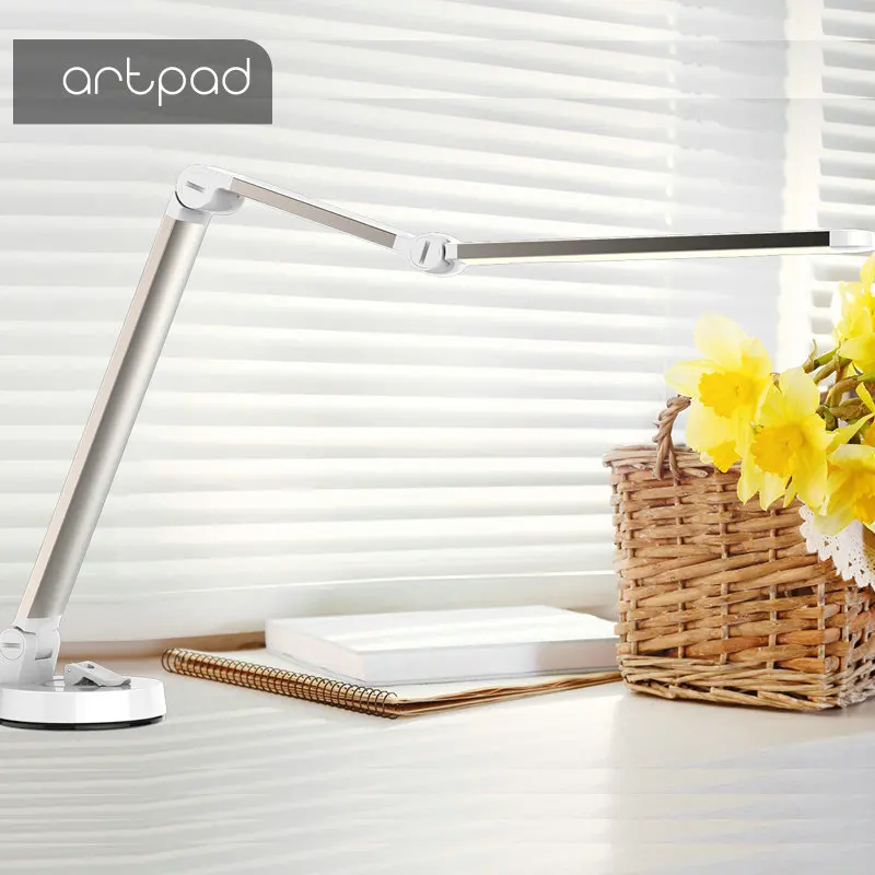 

ArtPad 5W Folding Sucker LED Table Lamp With 3-Grade Brightness Touch Dimmer Intelligent Eye Desk Lamp